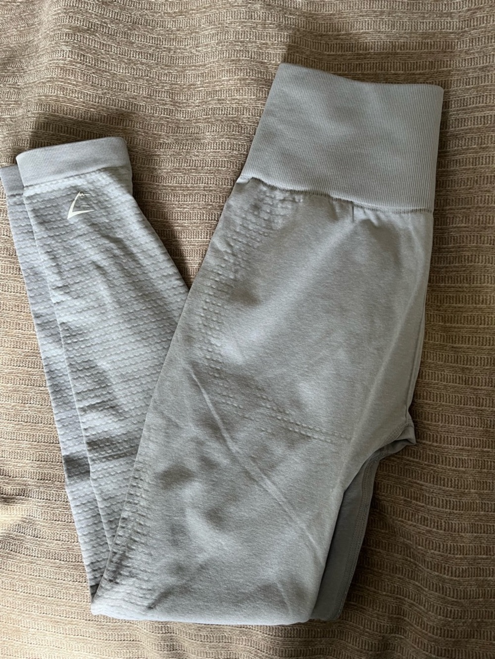 Gymshark Seamless High-Waist Leggings in Light Gray